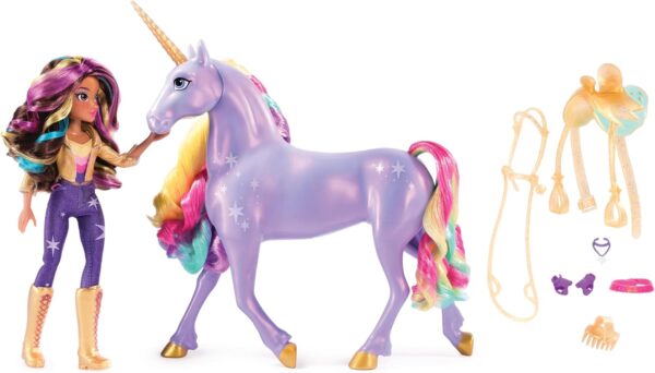 Unicorn Academy, Fashion Doll Bambola Sophia e Rainbow Light-up Wildstar, Spin Master 6071553