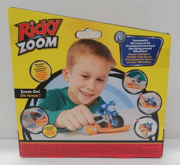 Ricky Zoom, Loop personaggio 8,5 cm con Vroomboard, Giochi Preziosi RCY1000