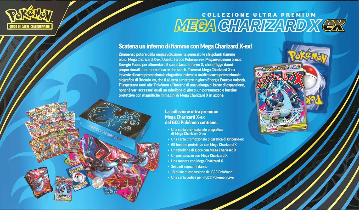 Pokemon Collezione Ultra Premium Mega Charizard X-EX, edizione in italiano 2025