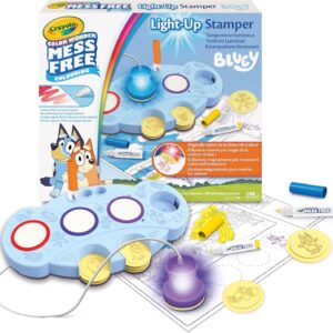 Crayola 75-0274 Colour Wonder Light-Up Stampers Bluey, stampini magici Luminosi