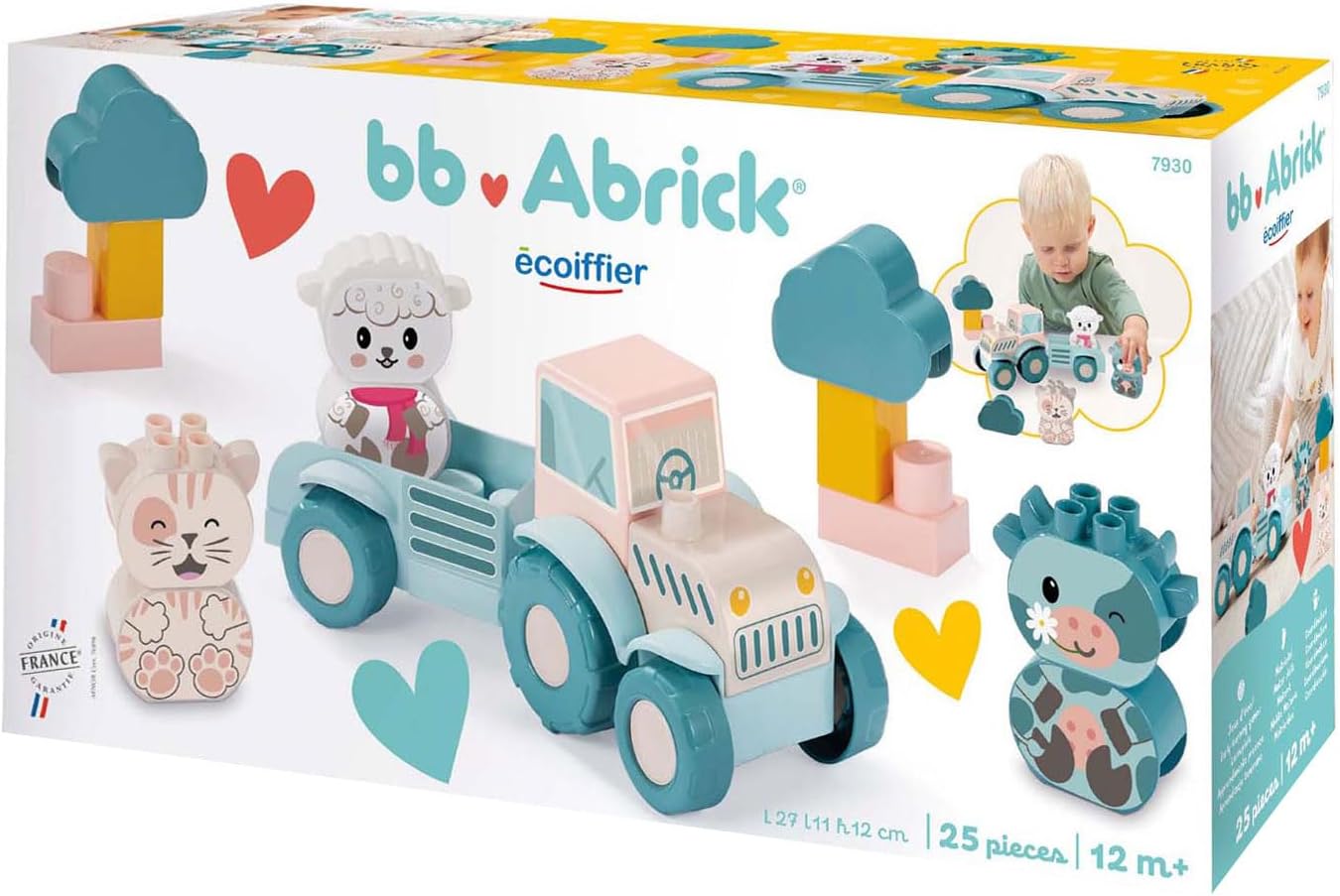 Ecoiffier BB-Abrick, Il mio primo trattore con animali 25 pezzi, 12 mesi + (7930 img