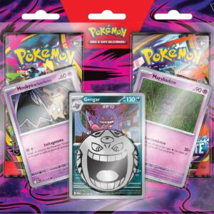 Pokemon blister 2 buste Gengar, Marshadow e Mimikyu, edizione italiano
